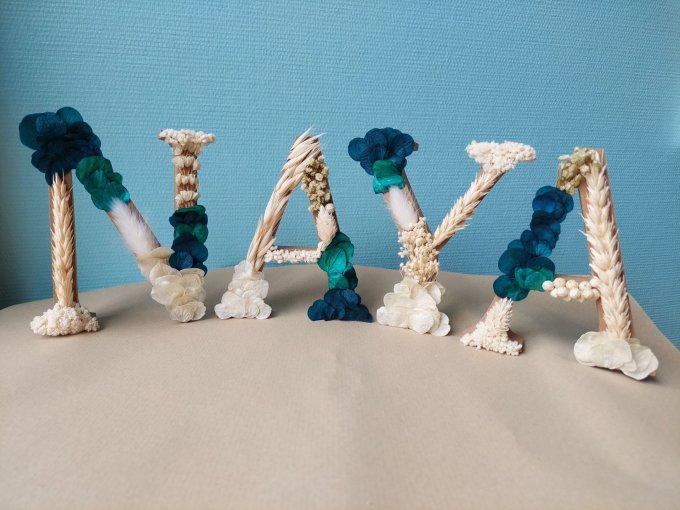 Lettre/prénom fleuri(e)