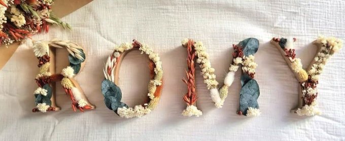 Lettre/prénom fleuri(e)