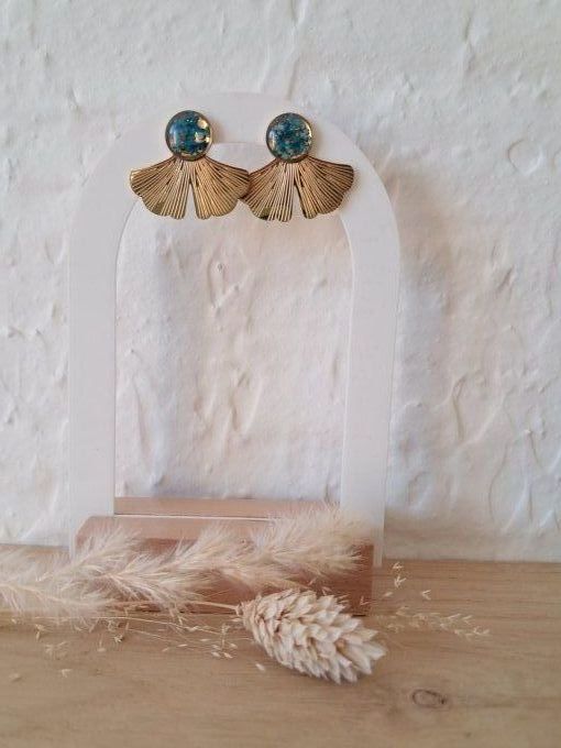 Boucles d'oreilles "ginkgo"